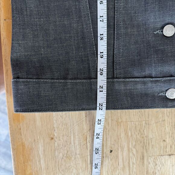 Helmut Lang Black Classic Raw Denim Jacket 1999 100% Cotton Y2k Italy 38 USA 2 - Picture 12 of 14